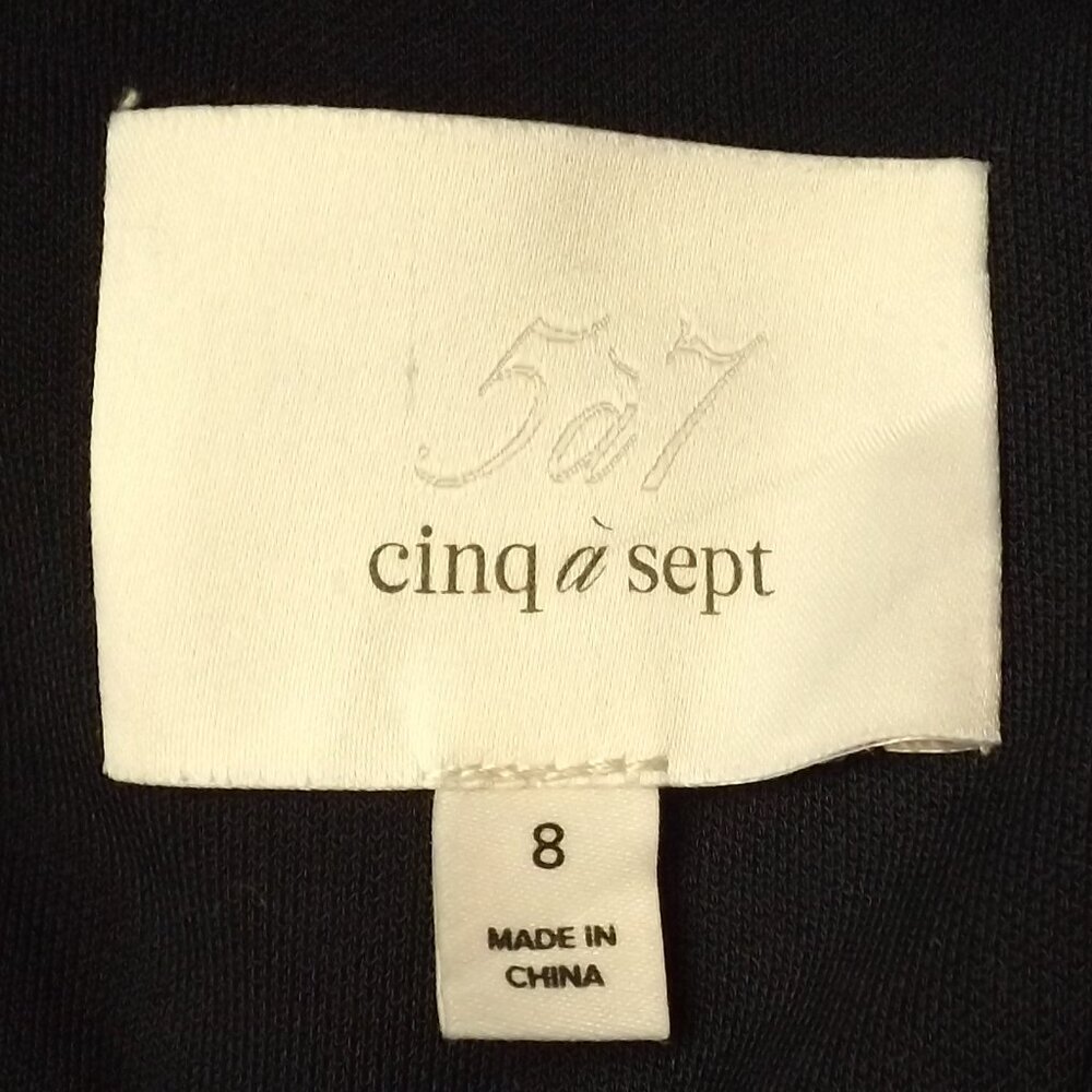 CINQ A SEPT Dress, 8, Blue Sheath, Pleated waist, Tank upper, Tall Vent, Midi - Picture 10 of 14